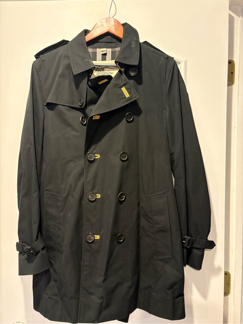 Burberry Black Double-Breasted Trench Coat